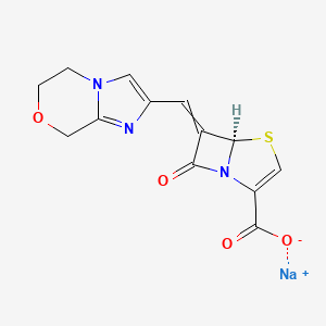 molecular formula C13H10N3NaO4S B15136938 sodium;(5R)-6-(6,8-dihydro-5H-imidazo[2,1-c][1,4]oxazin-2-ylmethylidene)-7-oxo-4-thia-1-azabicyclo[3.2.0]hept-2-ene-2-carboxylate 