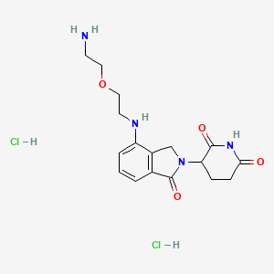 molecular formula C17H24Cl2N4O4 B15137043 Lenalidomide 4'-PEG1-amine dihydrochloride 