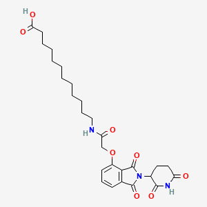 molecular formula C27H35N3O8 B15137221 Thalidomide-O-amido-C11-COOH 