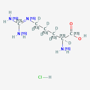 molecular formula C6H15ClN4O2 B15137247 Arginine-13C6,15N4,d7 (hydrochloride) 
