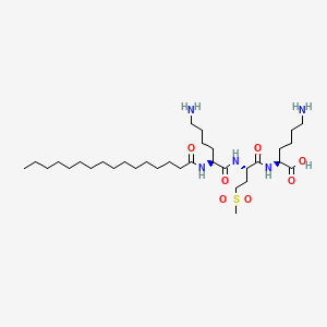 molecular formula C33H65N5O7S B15137377 Palmitoyl tripeptide-38 CAS No. 1101448-24-1