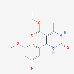 molecular formula C15H17FN2O4 B1513741 Ethyl 4-(5-fluoro-3-methoxyphenyl)-6-methyl-2-oxo-1,2,3,4-tetrahydropyrimidine-5-carboxylate 