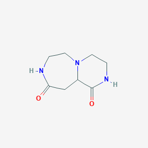 molecular formula C8H13N3O2 B151375 Hexahydropyrazino[1,2-d][1,4]diazepine-1,9(2H,6H)-dione CAS No. 130947-37-4