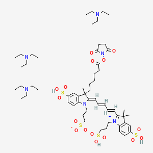 molecular formula C58H94N6O16S4 B15137587 AF647-NHS ester triTEA 
