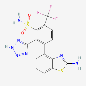 molecular formula C15H10F3N7O2S2 B15137720 Metallo-|A-lactamase-IN-13 