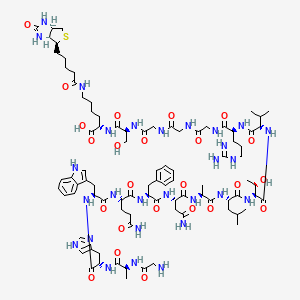molecular formula C89H134N28O24S B15137726 Hyaluronan-binding peptide, biotin labeled 