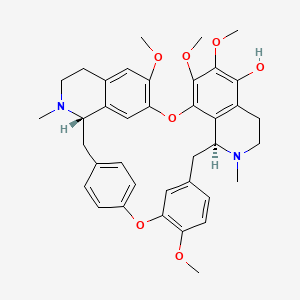 molecular formula C38H42N2O7 B15138080 (1S,14S)-9,20,21,25-tetramethoxy-15,30-dimethyl-7,23-dioxa-15,30-diazaheptacyclo[22.6.2.23,6.18,12.114,18.027,31.022,33]hexatriaconta-3(36),4,6(35),8,10,12(34),18(33),19,21,24,26,31-dodecaen-19-ol 