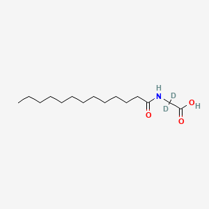 molecular formula C15H29NO3 B15138085 N-(1-Oxotridecyl)glycine-d2 