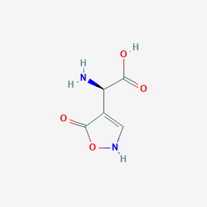 molecular formula C5H6N2O4 B151381 (R)-2-amino-2-(5-oxo-2,5-dihydroisoxazol-4-yl)acetic acid CAS No. 130645-62-4