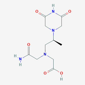 molecular formula C11H18N4O5 B151382 N-(2-Amino-2-oxoethyl)-N-[(2S)-2-(3,5-dioxo-1-piperazinyl)propyl]-glycine CAS No. 120418-76-0