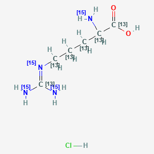 molecular formula C6H15ClN4O2 B15138258 Arginine-13C6,15N4 (hydrochloride) 