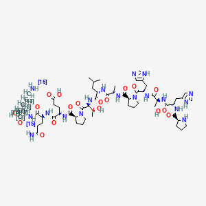 molecular formula C59H92N18O18 B15138304 PHSHPALTPEQK-(Lys-13C6,15N2) 