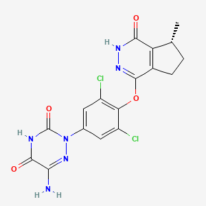 molecular formula C17H14Cl2N6O4 B15138316 THR-|A modulator-1 