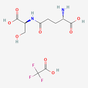 molecular formula C10H15F3N2O8 B15138360 N5-((S)-1-Carboxy-2-hydroxyethyl)-L-glutamine 2,2,2-trifluoroacetate 