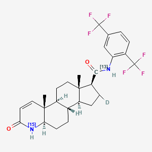 molecular formula C27H30F6N2O2 B15138416 Dutasteride-13C,15N,d 