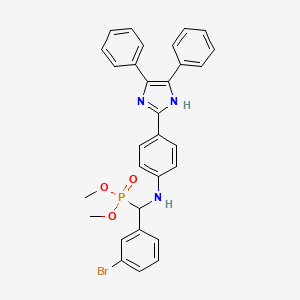 molecular formula C30H27BrN3O3P B15138699 N-[(3-bromophenyl)-dimethoxyphosphorylmethyl]-4-(4,5-diphenyl-1H-imidazol-2-yl)aniline 