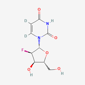 molecular formula C9H11FN2O5 B15139038 2'-Fluorodeoxyuridine-5,6-D2 