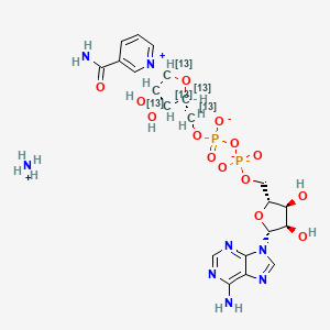 molecular formula C21H30N8O14P2 B15139063 NAD+-13C5 ammonium 