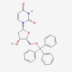 molecular formula C28H26N2O5 B15139077 1-[(2R,4R,5R)-4-hydroxy-5-(trityloxymethyl)oxolan-2-yl]pyrimidine-2,4-dione 