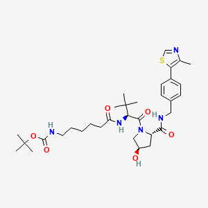 molecular formula C33H49N5O6S B15139098 VH032-C4-NH-Boc 