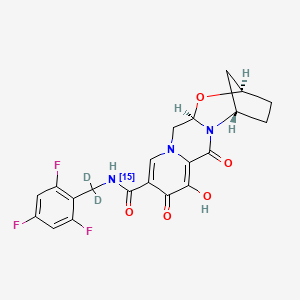 molecular formula C21H18F3N3O5 B15139175 Bictegravir-15N,d2 