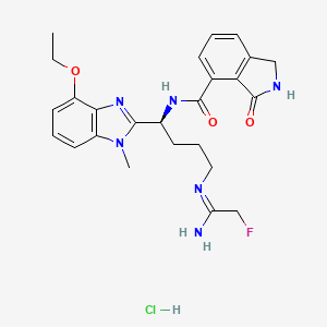 molecular formula C25H30ClFN6O3 B15139379 AFM32a hydrochloride 