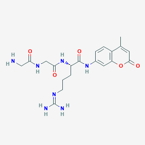molecular formula C20H27N7O5 B15139618 H-Gly-Gly-Arg-AMC 