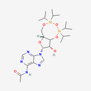 molecular formula C24H41N5O6Si2 B15139788 N-[9-[(6aR,8R,9S)-9-hydroxy-2,2,4,4-tetra(propan-2-yl)-6a,8,9,9a-tetrahydro-6H-furo[3,2-f][1,3,5,2,4]trioxadisilocin-8-yl]purin-6-yl]acetamide 