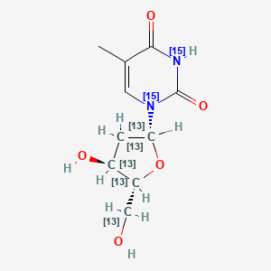 molecular formula C10H14N2O5 B15140016 Thymidine-13C5,15N 