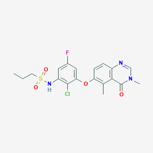molecular formula C19H19ClFN3O4S B15140077 B-Raf IN 13 