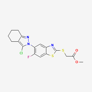 molecular formula C17H15ClFN3O2S2 B15140108 Ppo-IN-2 