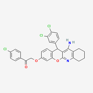 molecular formula C30H23Cl3N2O3 B15140117 hAChE-IN-4 