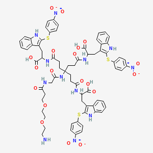 molecular formula C70H72N12O19S3 B15140170 SARS-CoV-2-IN-56 