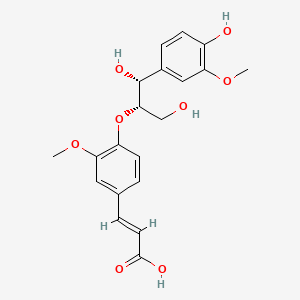 molecular formula C20H22O8 B15140182 Erythro-guaiacylglycerol-|A-ferulic acid ether 
