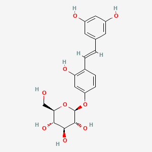 molecular formula C20H22O9 B15140245 Oxyresveratrol 4-O-|A-D-glucopyranoside 