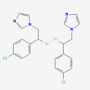 molecular formula C22H20Cl2N4Se2 B15140258 Antifungal agent 42 
