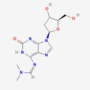 molecular formula C13H18N6O4 B15140263 N'-[9-[(2R,5R)-4-hydroxy-5-(hydroxymethyl)oxolan-2-yl]-2-oxo-1H-purin-6-yl]-N,N-dimethylmethanimidamide 