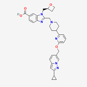 molecular formula C34H36N6O4 B15140277 GLP-1R agonist 12 