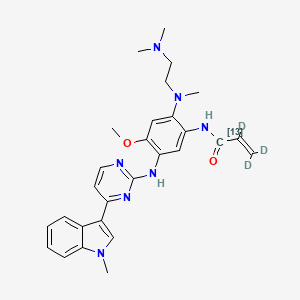 molecular formula C28H33N7O2 B15140330 Osimertinib-13C,d3-1 