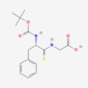 molecular formula C16H22N2O4S B15140379 N-[(1,1-Dimethylethoxy)carbonyl]thio-L-phenylalanylglycine 