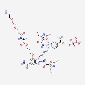 molecular formula C48H58F3N13O14 B15140554 STING agonist-20-Ala-amide-PEG2-C2-NH2 TFA 