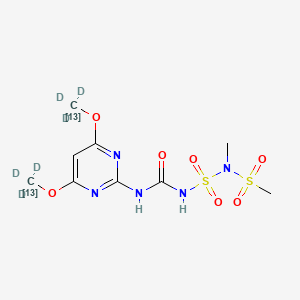 molecular formula C9H15N5O7S2 B15140779 Amidosulfuron-13C2,d6 
