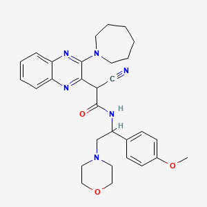 molecular formula C30H36N6O3 B15141142 hIgG-hFc receptor-IN-1 