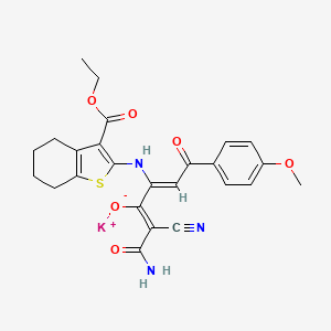 molecular formula C25H24KN3O6S B15141471 Anticancer agent 105 