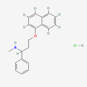 molecular formula C20H22ClNO B15141555 (Rac)-N-desmethyl Dapoxetine-d7 (hydrochloride) 
