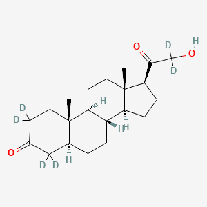 molecular formula C21H32O3 B15141562 5|A-Pregnan-21-ol-3,20-dione-2,2,4,4,17|A,21,21-d7 