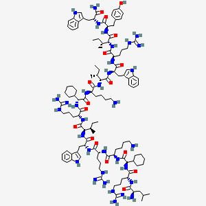 molecular formula C118H184N34O17 B15141594 Myostatin inhibitor D-peptide 