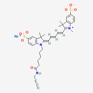 molecular formula C35H40N3NaO7S2 B15141610 DiSulfo-Cy5 alkyne 