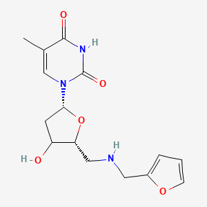 molecular formula C15H19N3O5 B15141747 1-[(2R,5R)-5-[(furan-2-ylmethylamino)methyl]-4-hydroxyoxolan-2-yl]-5-methylpyrimidine-2,4-dione 