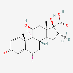 molecular formula C21H26F2O5 B15142320 Fluticasone-d3 17beta-Carboxylic Acid 